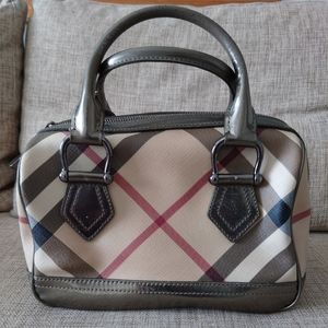 BurberryNova Check PVC Small Bowler Bag